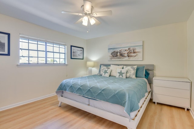 166 N Driftwood Bay Unit 36C, Miramar Beach, FL 32550 - bedroom featuring wood finished floors, baseboards, and a ceiling fan