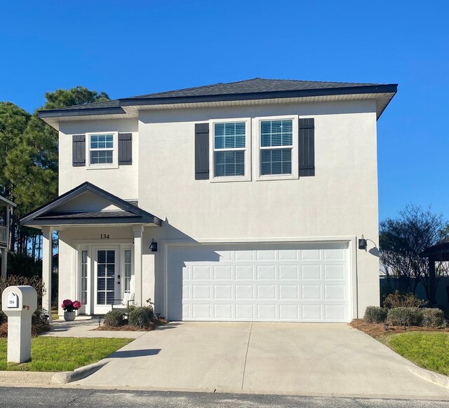 view of front of house featuring a garage