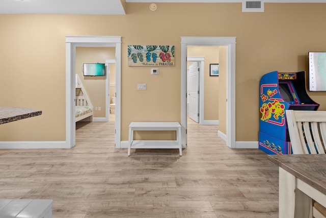 interior space with light wood-type flooring