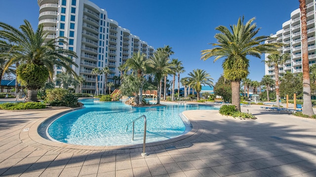 view of pool with a patio