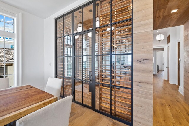 dining area featuring hardwood / wood-style flooring