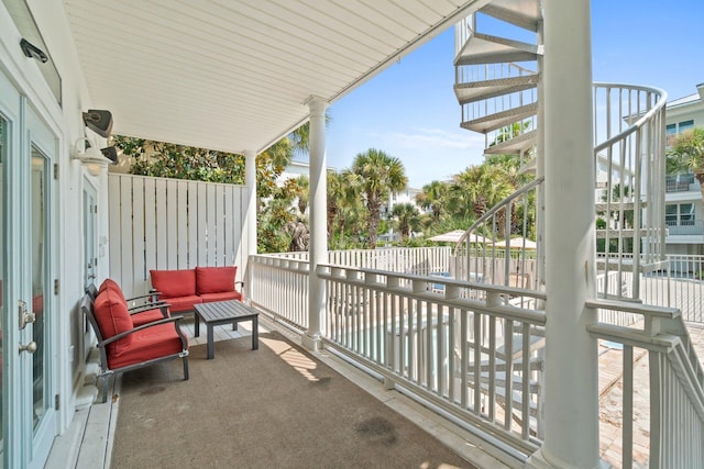 view of balcony