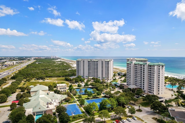 15100 Emerald Coast Pkwy Ph 2, Destin, FL 32541 - drone / aerial view featuring a water view and a view of the beach