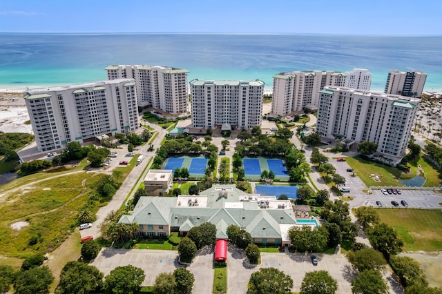 15100 Emerald Coast Pkwy Ph 2, Destin, FL 32541 - drone / aerial view featuring a water view and a city view