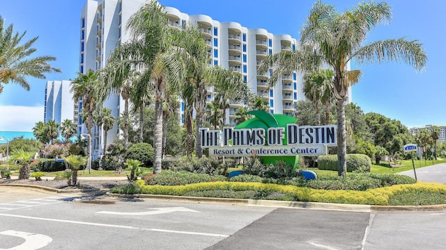 view of community sign