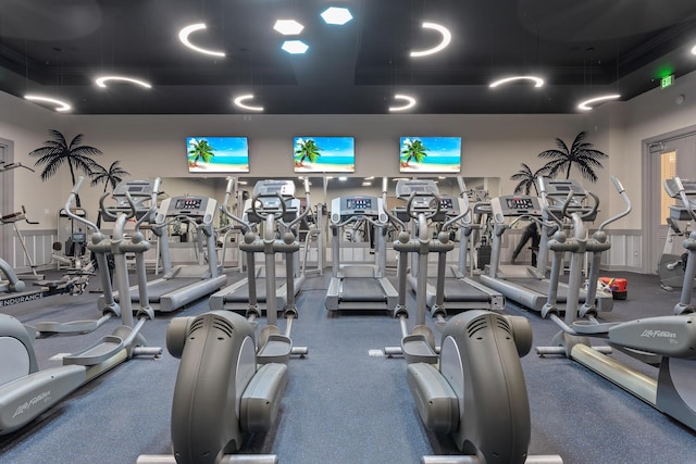 view of exercise room