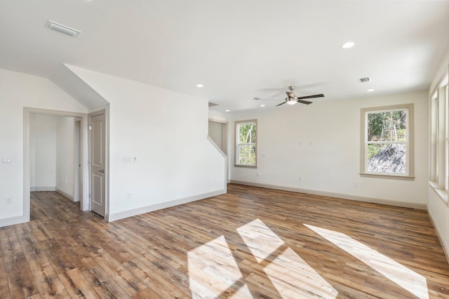 76 Azalea Dr, Freeport, FL 32439 - unfurnished room with ceiling fan, recessed lighting, wood finished floors, and baseboards