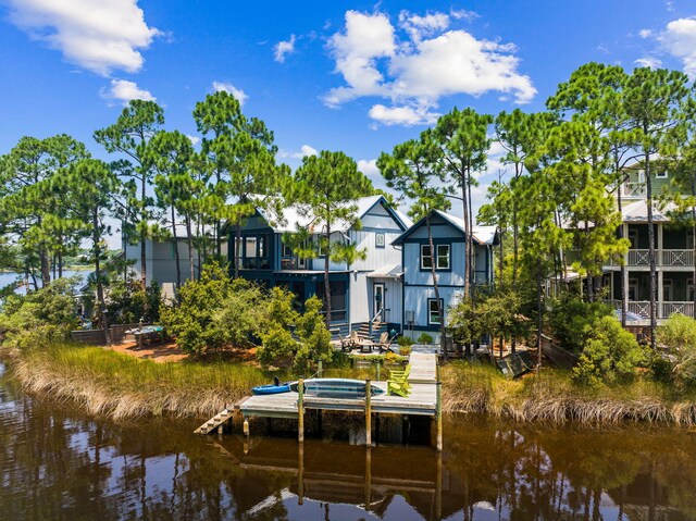 121 Shannon Dr, Santa Rosa Beach, FL 32459 - rear view of house featuring a water view