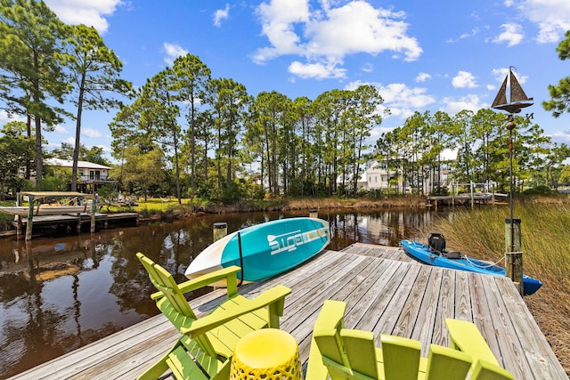 121 Shannon Dr, Santa Rosa Beach, FL 32459 - dock area featuring a water view