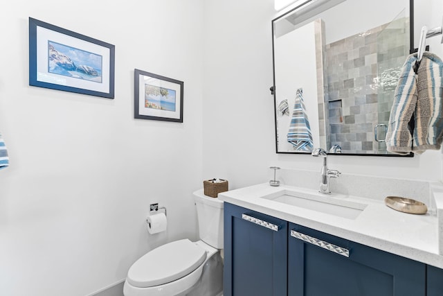 121 Shannon Dr, Santa Rosa Beach, FL 32459 - bathroom with toilet, a shower stall, and vanity