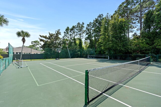 view of tennis court