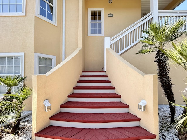 view of stairway