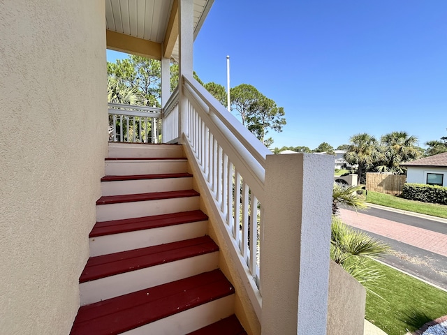 view of staircase