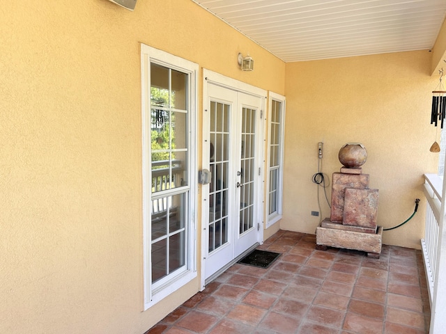 exterior space with french doors