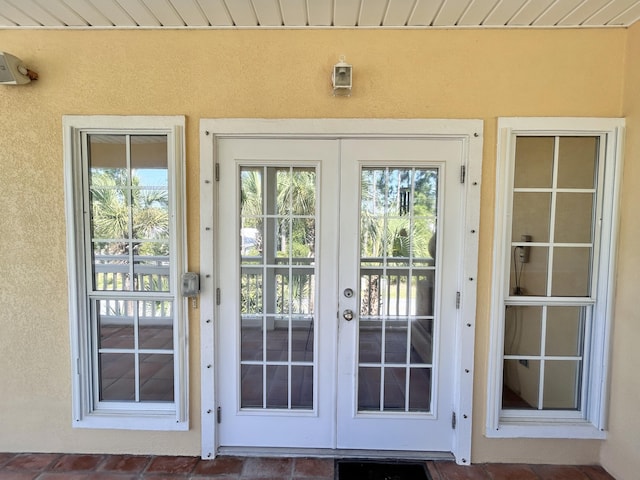 doorway to outside with french doors