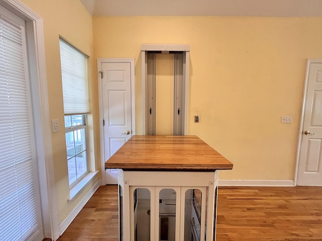 interior space featuring hardwood / wood-style floors