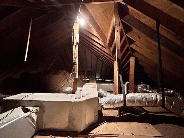 view of attic