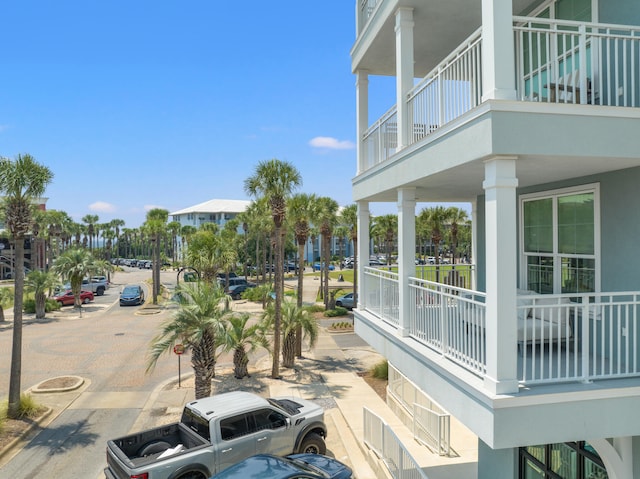 exterior space with a balcony