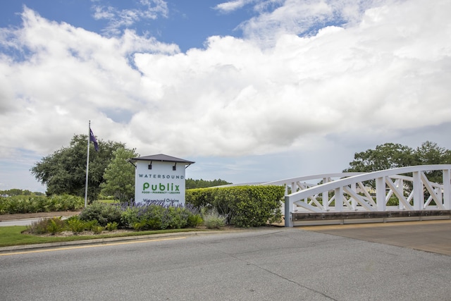 view of community sign