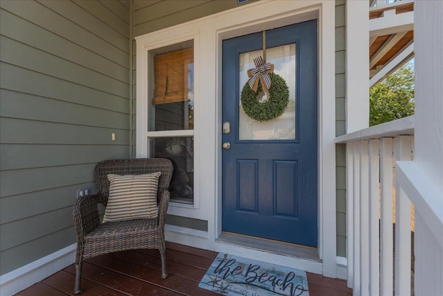 view of doorway to property