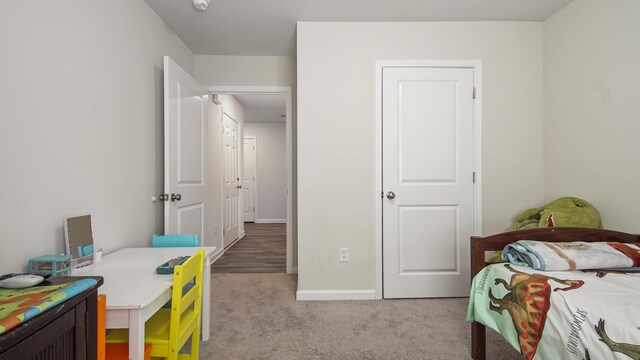 bedroom featuring light hardwood / wood-style floors