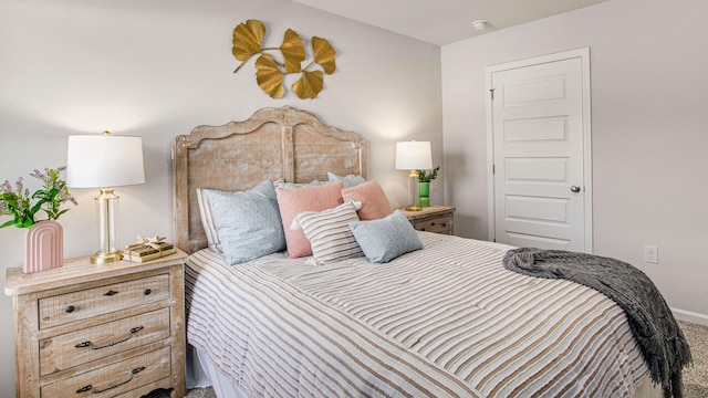 bedroom featuring carpet flooring