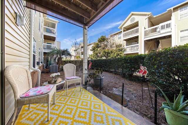 view of patio / terrace featuring cooling unit