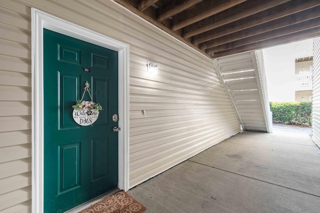 view of doorway to property