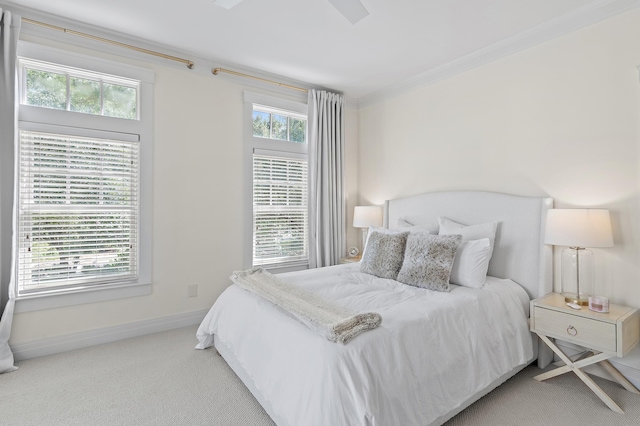 1247 Prospect Promenade, Panama City Beach, FL 32413 - carpeted bedroom with ceiling fan and crown molding