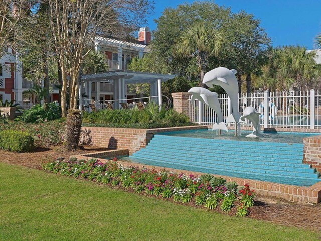 view of pool with a pergola