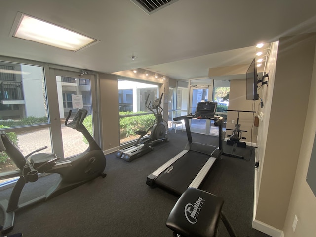 view of workout area