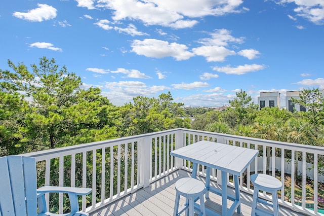 view of wooden deck