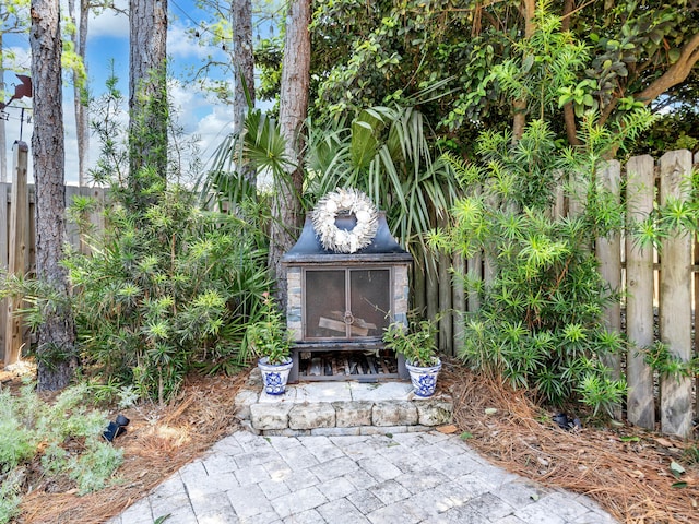 view of patio with a fenced backyard