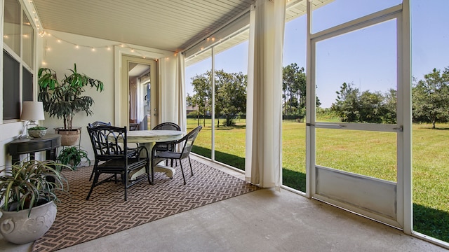 view of sunroom