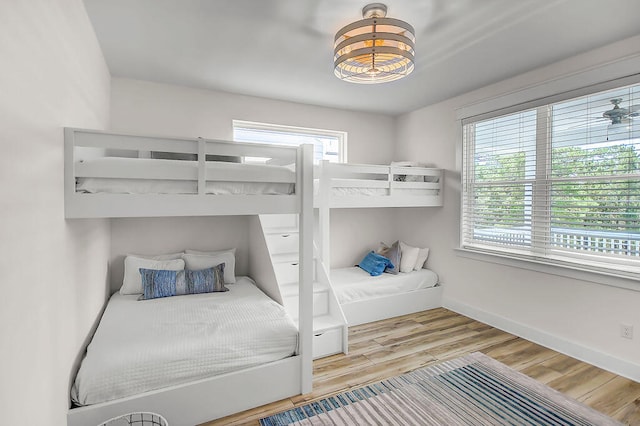 bedroom featuring light hardwood / wood-style flooring