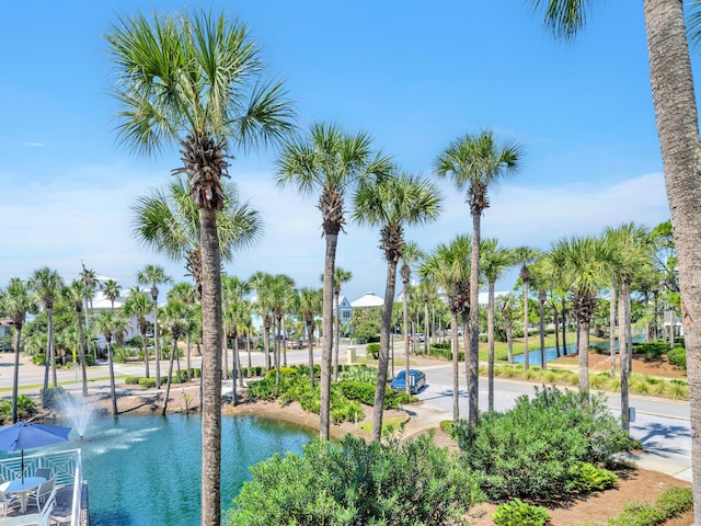 view of property's community featuring a water view