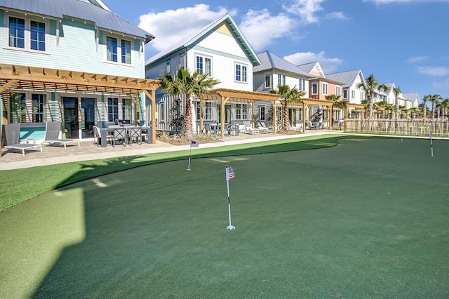 surrounding community featuring a pergola