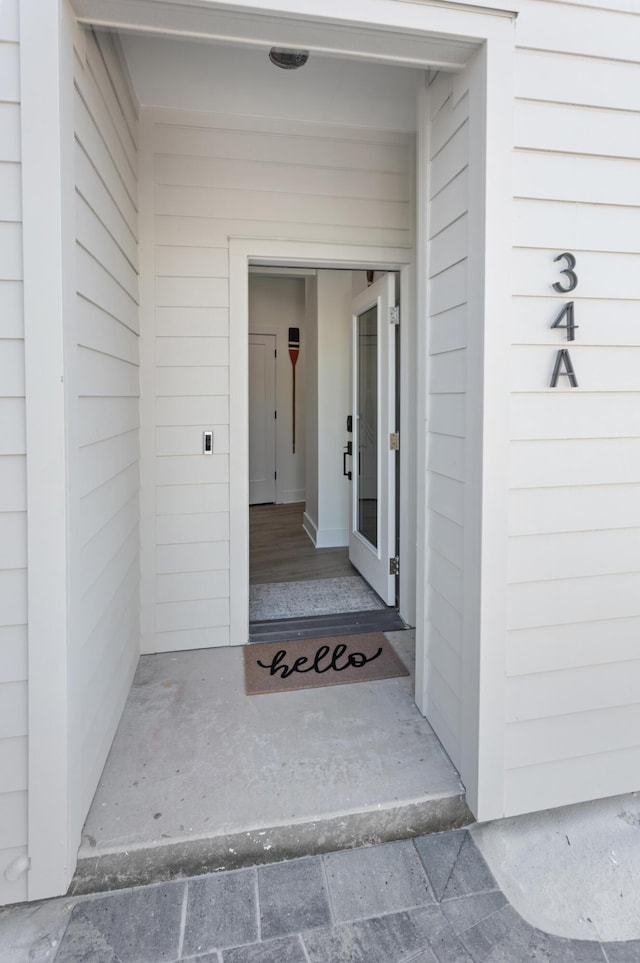 view of doorway to property