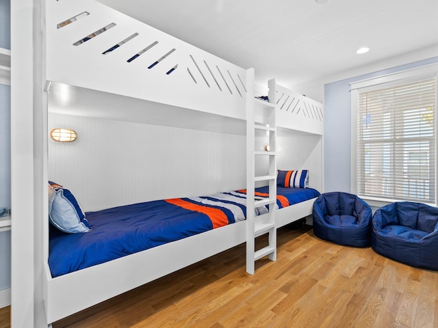 bedroom featuring wood-type flooring