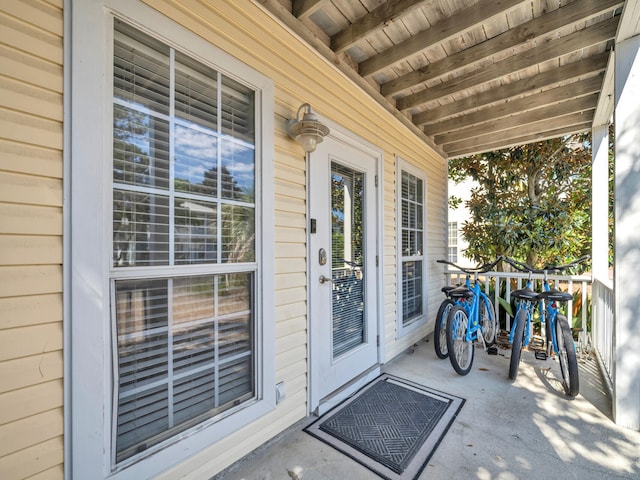 view of doorway to property