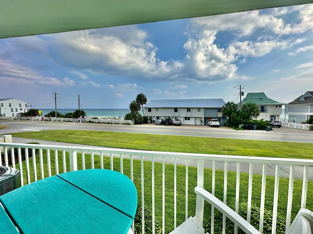 balcony featuring a residential view