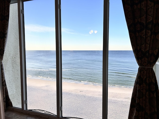 water view with a view of the beach