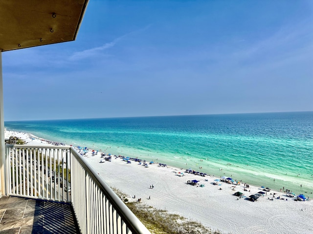 water view featuring a beach view