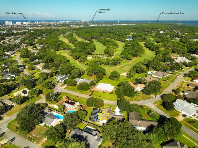 bird's eye view with a residential view