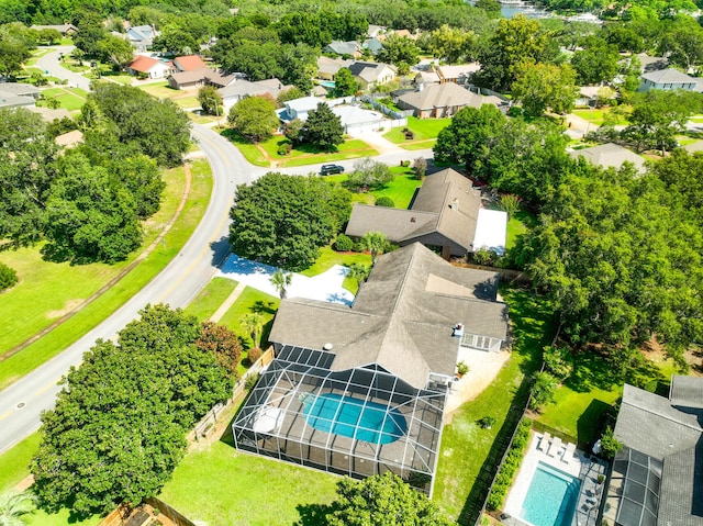 aerial view featuring a residential view