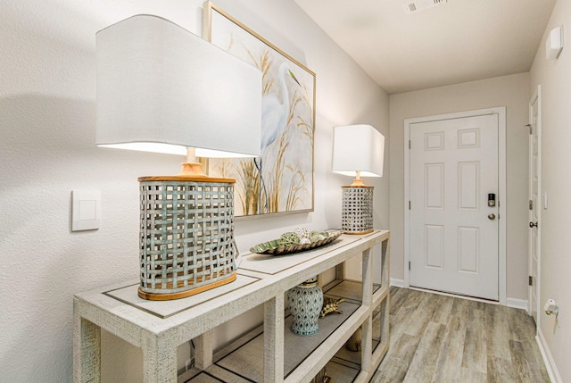 entryway featuring light hardwood / wood-style floors