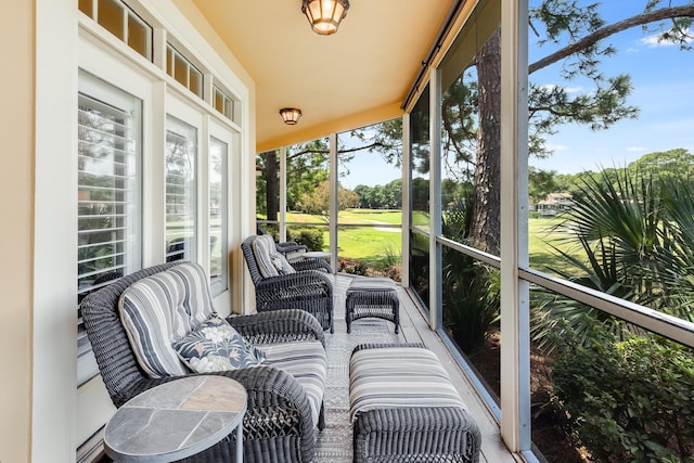 view of sunroom