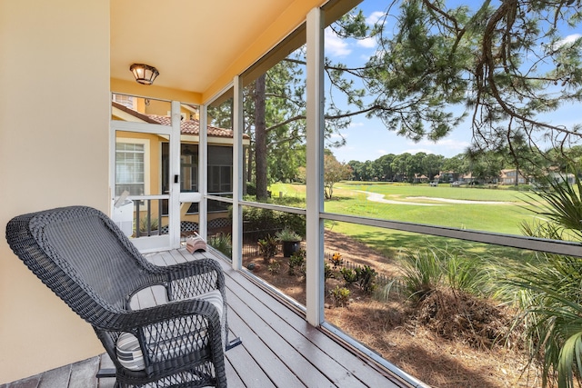 view of sunroom