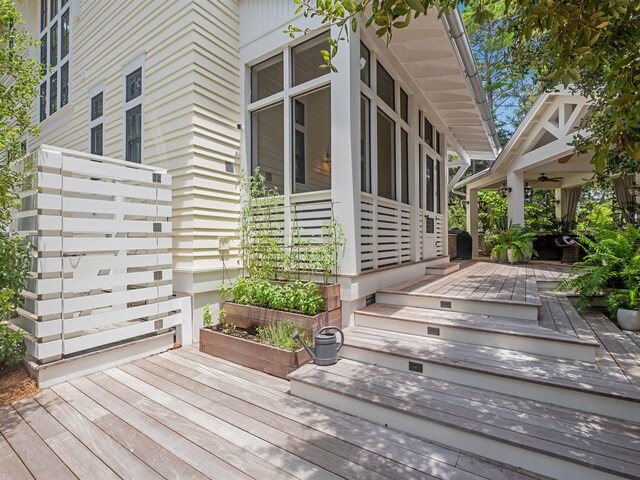 view of wooden terrace