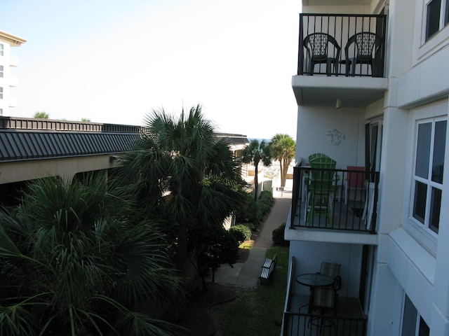 exterior space with a balcony